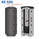 Hygiene-Kombispeicher KE 500 ohne Wärmetauscher mit 90° Anschlüsse