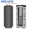 Hygiene-Kombispeicher KER 1079 mit 1 Wärmetauscher, Durchmesser 790 mm und 90° Anschlüsse